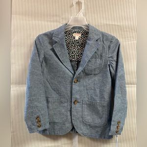 Light Blue Chambray Blazer Jacket